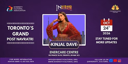 Navrang Navratri Festival Canada 2026 With Kinjal Dave - SATURDAY 24th October, 2026