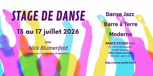 Stage de Danse d'\u00e9t\u00e9 (Session 2) avec Nick Blumenfeld 