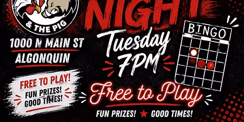 \ud83c\udfb2 Bingo with Tiffany: Tuesday Night Fun! \ud83c\udfb2