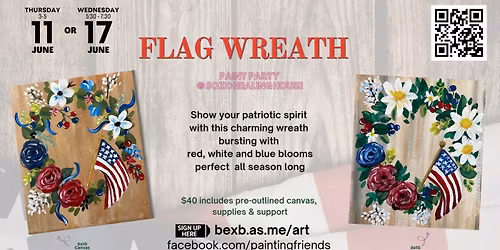 Flag Wreath Paint Party