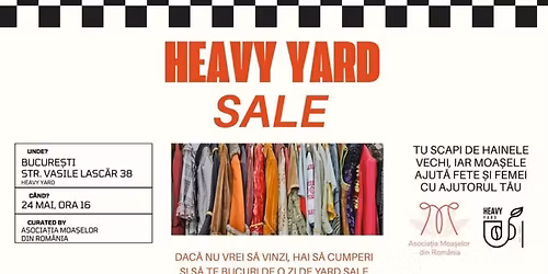 Yard Sale caritabil pentru proiectul "Copilaria nu e maternitate"