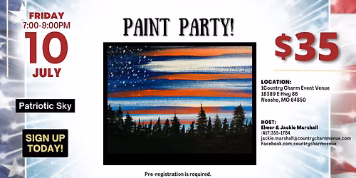 "Patriotic Sky" Painting Party