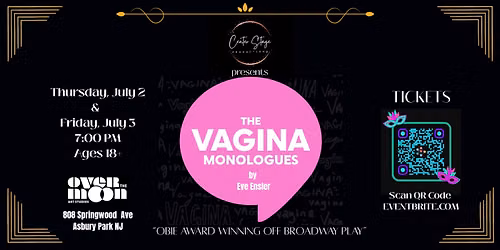 The Vagina Monologues by Eve Ensler Coming to Asbury Park