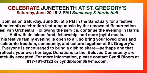 Juneteenth Celebration: Celebrating Freedom at St. Gregory's Episcopal Church