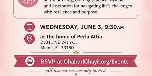 Ladies Farbrengen   Special Guest Speaker: Levi Shmotkin