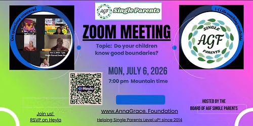 AGF Single Parents Monthly Zoom Meeting