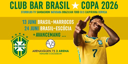Club Bar Brasil goes COPA 2026 \u2013 13\/6 Brazil\u2013Morocco