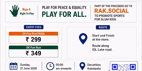 Yoga Day Run at Decathlon Kukatpally on 21st June