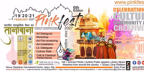 INDIA PINKFEST — Rajasthan International Center, Jhalana Doongri, Jaipur, Rajasthan, India