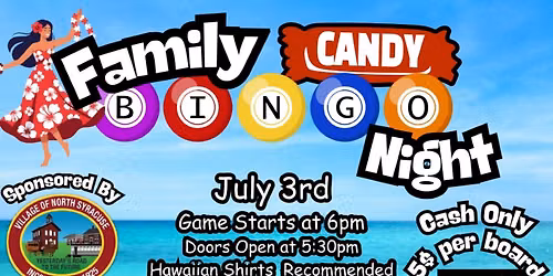 Luau Family Candy Bingo Night