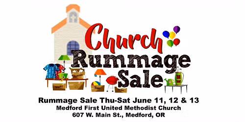 Church Rummage Sale and Breakfast June 11-13th, 2026