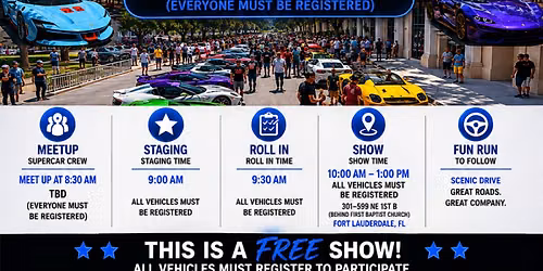 Supercar Sunday Fathers Day Car Show FT Lauderdale
