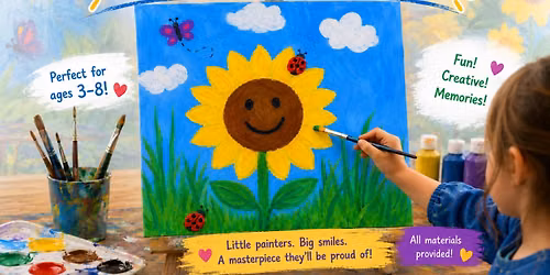 Tiny Tot Creators Art Program: Acrylic Painting - Pretty Sunflower (Ages 3-8)