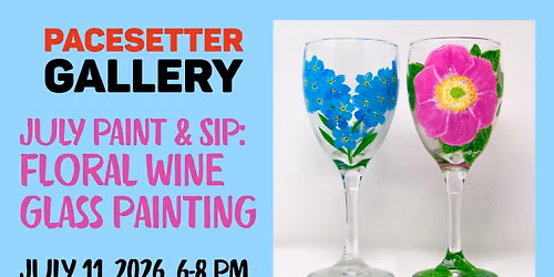 July Paint Wine Glasses Paint & Sip