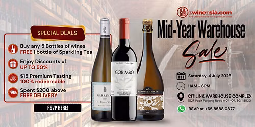 EWINEASIA.COM MID YEAR WAREHOUSE SALE 2026