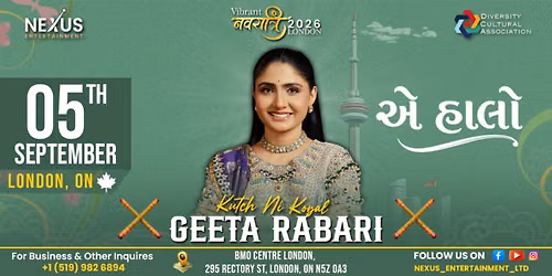 Vibrant Navratri with Geeta Rabari - London, ON - 5th SEP 2026