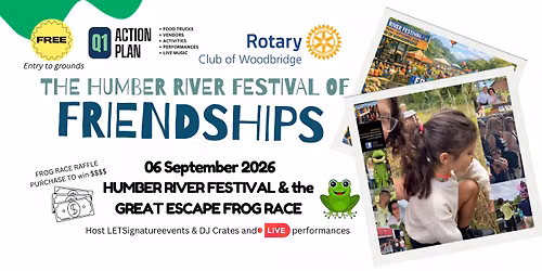 Humber River Friendship Festival 2026 & Frog Race
