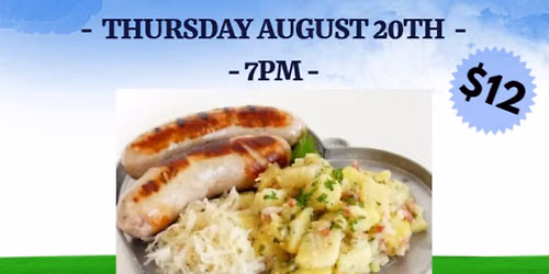 Bratwurst Platter Dinner at Meriden Turner Halle