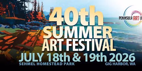 Peninsula Art League's 40th Summer Art Festival, July 18-19, 2026