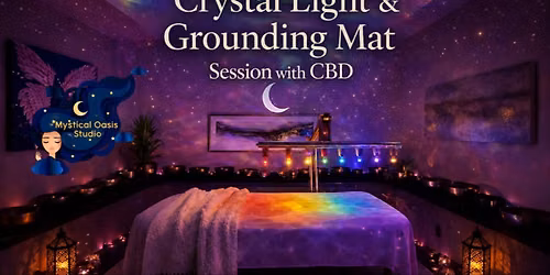 1 Hour Private Crystal Light Bed & Grounding Mat Session with CBD