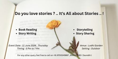 It's All about Stories : Book Reading , Story Writing , Storytelling , Story Sharing