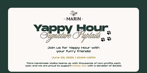 Tito's Yappy Hour at Marin Seattle