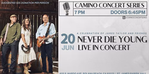 Camino Concert Series | Never Die Young Band LIVE