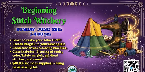 NEW CLASS-Beginning Stitch Witchery- $48.00