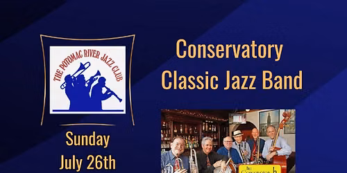 Conservatory Classic Jazz Band sponsored by Potomac River Jazz Club