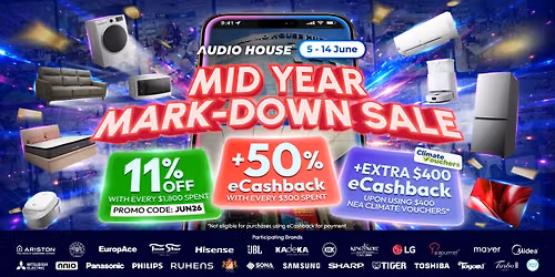 [Audio House Mid Year Mark-Down Sale] - Enjoy 11% Off Every $1,800 Spent & More!