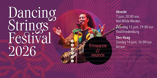 Dancing Strings Festival 2026 - vrouwelijke snaarkunstenaars uit diverse werelddelen