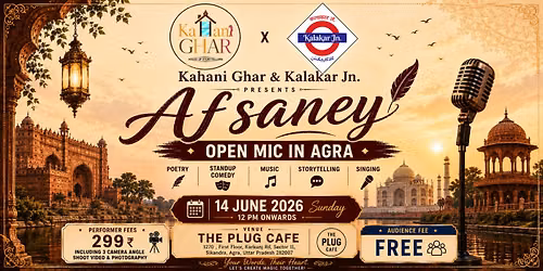 Kahani Ghar & Kalakar Jn. Presents Afsaney Open Mic In Agra