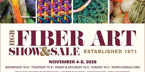 2026 HGB Fiber Art Show & Sale