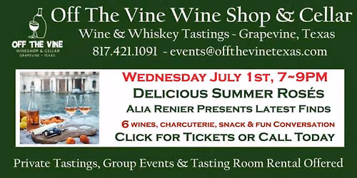 Weds Wine Tasting! - The Ros\u00e9s of Summer with Alia - 7~9pm