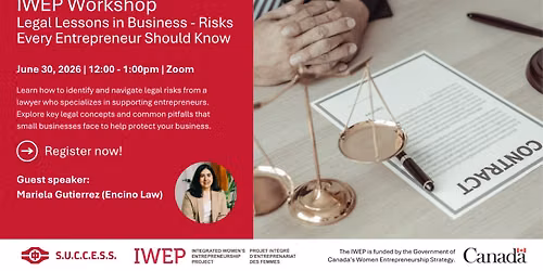 IWEP Workshop - Legal Lessons in Business - Risks Every Entrepreneur Should Know