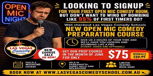 Open Mic Comedy Prep Course Las Vegas Comedy Schools Adelaide CBD