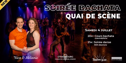 Bachata au Quai de Sc\u00e8ne - Cours & soir\u00e9e 100% Bachata \ud83d\udc83\ud83d\udd7a