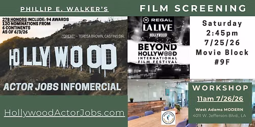 Beyond Hollywood Actor Jobs Infomercial & Workshop