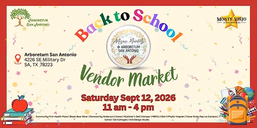 3rd Annual Back To School Vendor Market