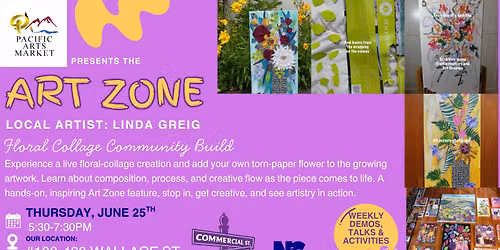 Floral Collage with local artist Linda Greig