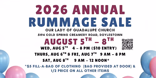 HUGE! Annual Rummage Sale