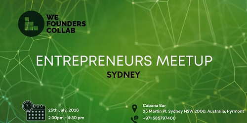 Entrepreneurs Meetup by We Founders Collab Sydney 2026