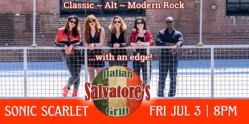 Live Music: Sonic Scarlet Debuts at Salvatore\u2019s!