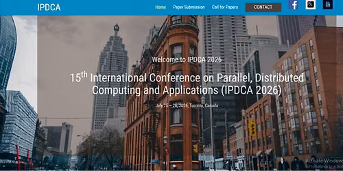 15th International Conference on Parallel, Distributed Computing and Applications (IPDCA 2026)