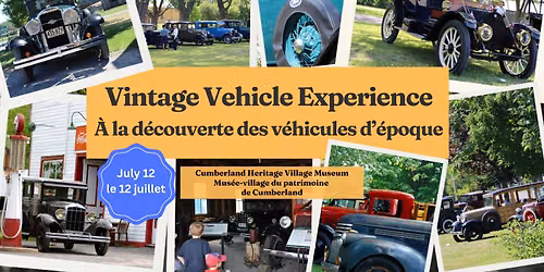 Vintage Vehicle Experience \/ \u00c0 la d\u00e9couverte des v\u00e9hicules d\u2019\u00e9poque