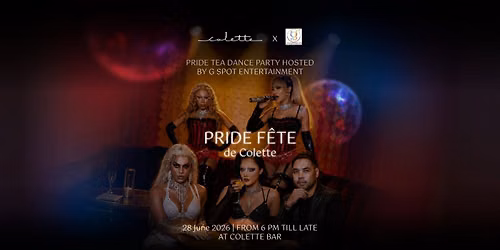Sun 28th June Pride T-dance party @ Colette Bar, KROMO Bangkok