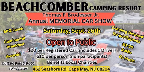 Annual Thomas F. Brodesser Jr. Memorial Car Show