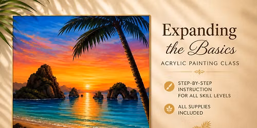 Expanding the Basics Acrylic Painting One-Day Class - Tropical Getaway