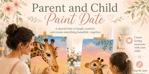 Paint & Ice Cream Parent and Child Paint Date at Cones Ice Cream in Port Crane, NY - A Mama's Love