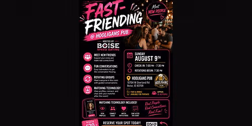 \u2728 Fast-Friending @ Hooligans Pub Hosted by Boise Speed Dating